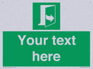 Custom sign safe condition door opens pulling left hand side